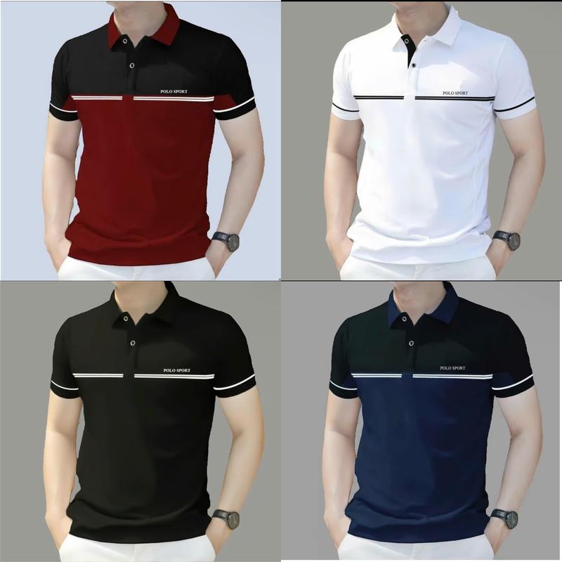Áo POLO nam phối ngực thể thao kiểu dáng trẻ trung đứng form vải thoáng mát sang trọng-HẢI ĐĂNG STORE MENSWEAR  Ngắn Tay Cộc Tay Top Có Cổ