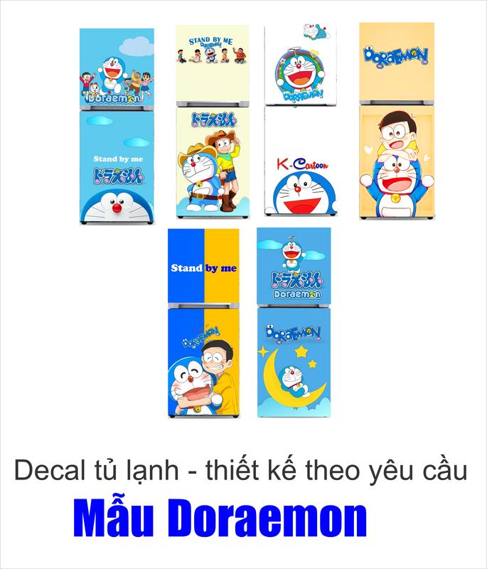 Miếng dán tủ lạnh dễ thương chất liệu chống thấm nước Decor Phòng Decal 