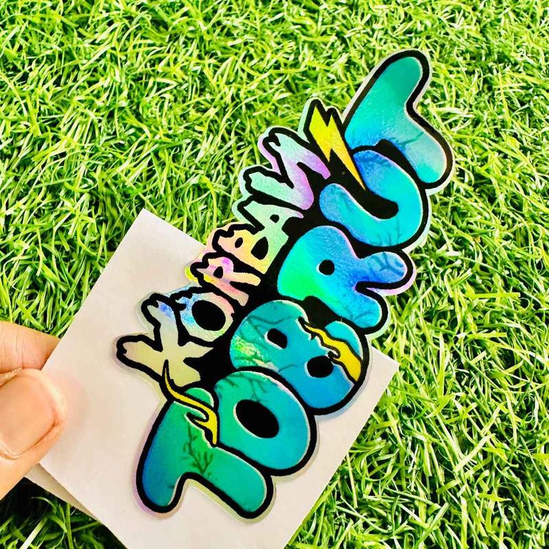 Stiker Sticker Korban Tobrut 10cm x 4.5cm: Vinyil Glossy & Hologram dengan Potongan Presisi 2