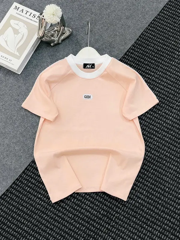 Áo thun viền tay  GIDI cotton borip _A 882_chân ngắn BTQ2 6
