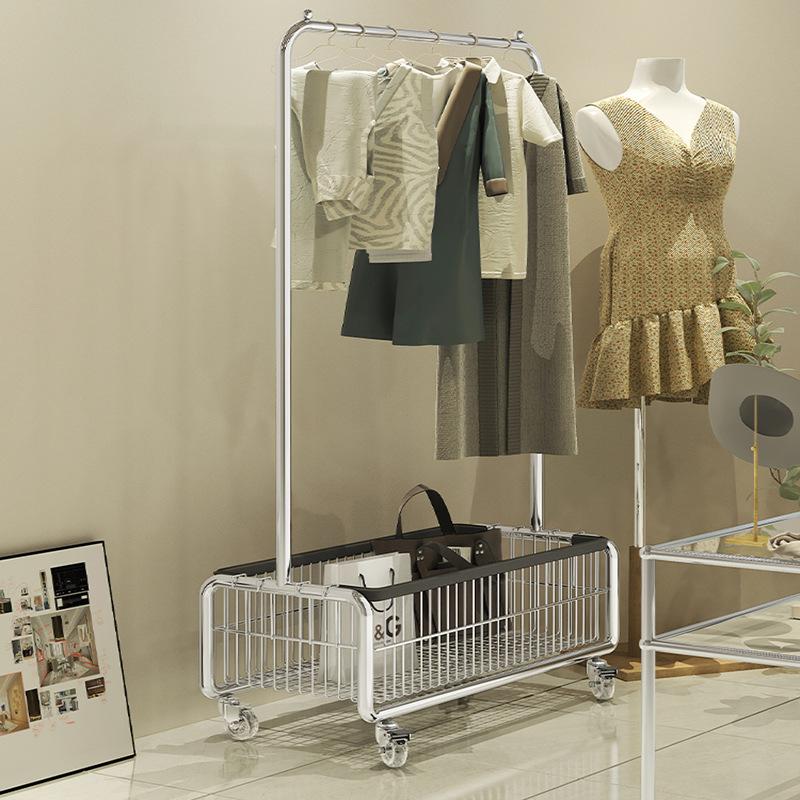 Bedroom Floor Hang Drying Hanger Coat Rack Indoor Overnight Clothes Storage Rack Home Mobile Corner Accessory Laundry Hangable 0