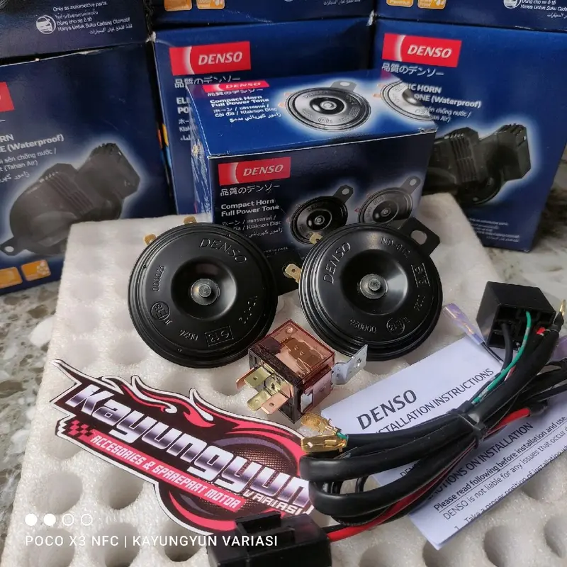KLAKSON DENSO COMPACT DICS ORIGINAL UNTUK MOTOR DAN MOBIL 12V SUARA SEPERTI KLAKSON AVAZA DAN INOVA Accessories Disc Kendaraan  Motorcycle Accessories Disc Kendaraan 3