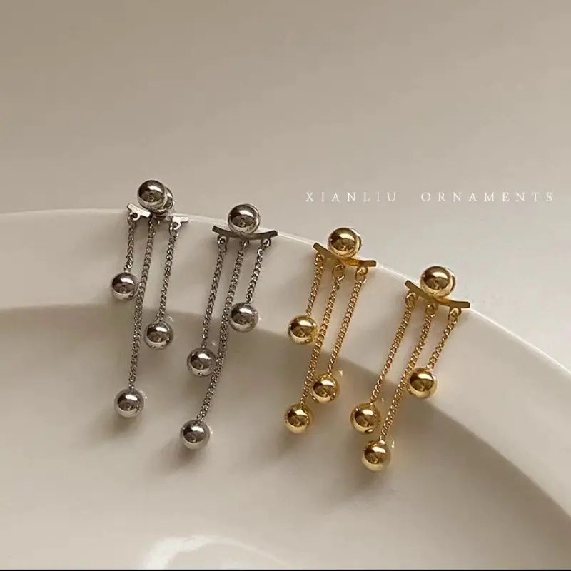 Anting Titanium Boba Juntai Anti Luntur dan Karat Earrings Perhiasan Hadiah