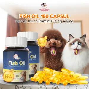 Fish Oil Kucing 150 / 50 Kapsul - Minyak Ikan Vitamin Kucing Anjing - Menambah Nutrisi Dan Menaikkan Imun