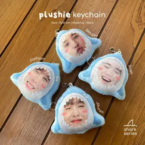 Plushie Keychain shark / Gantungan Kunci / boneka kecil Hiu Custom Kpop BTS NCT Seventeen