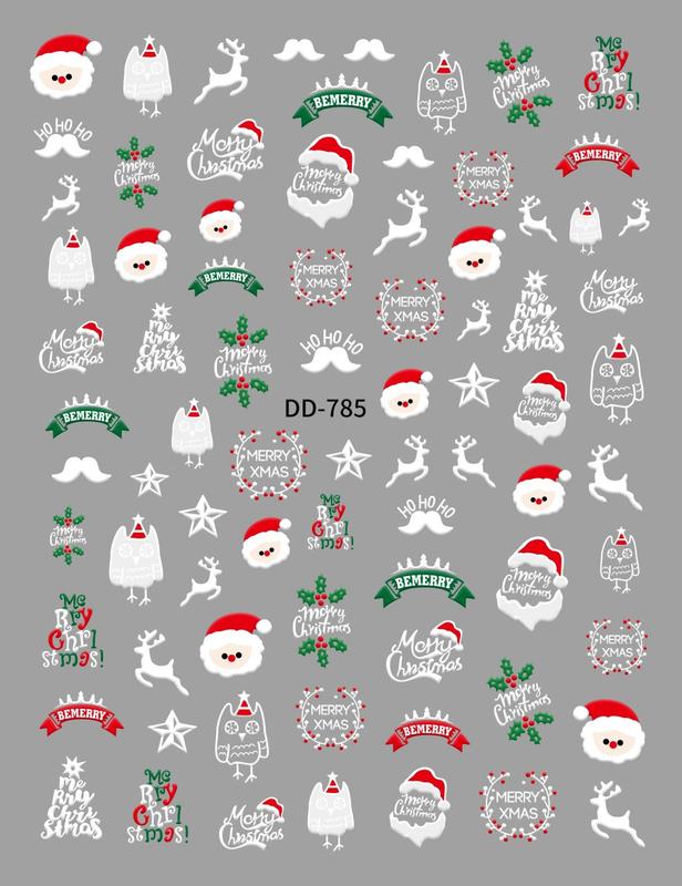  Bộ dán móng Nail Sticker với nhiều mẫu noel giáng sinh 