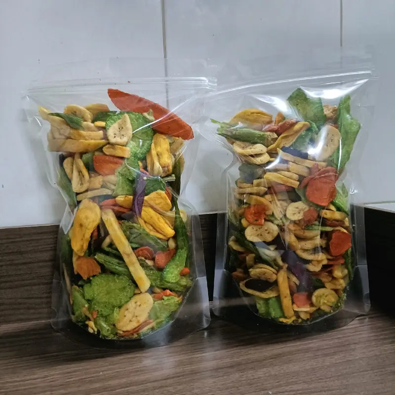 Combo1kg : 5 túi trái cây sấy thập cẩm hàng loại Nguyên A giòn ngọt thơm ngon Ăn vặt  Snack Food 6