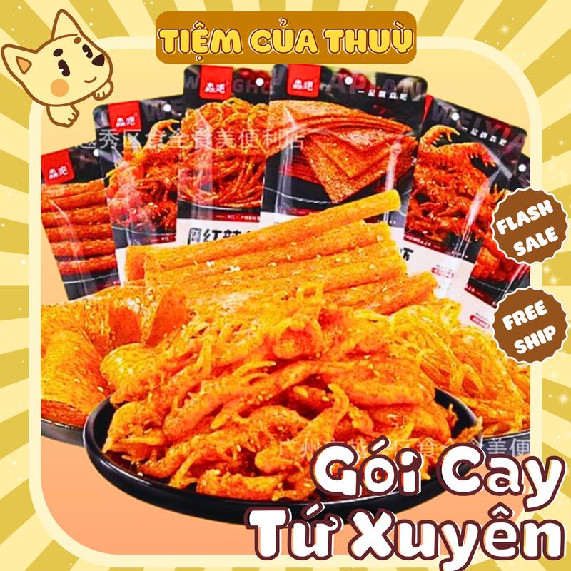 Gói Cay Wanghong Tứ Xuyên Que Cay Sợi Cay Mix Vị Đồ Ăn Vặt Nội Địa đồ ăn vặt tuổi thơ