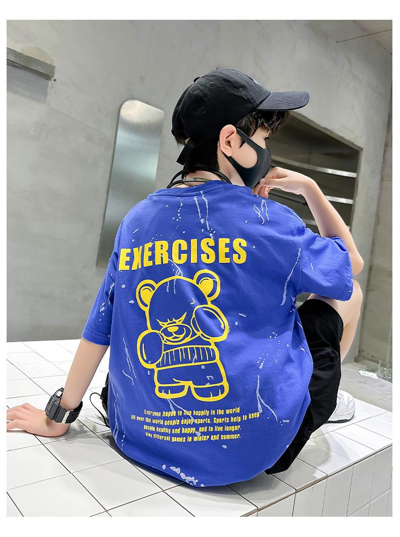 Product Introduction of Boys' Short Sleeve T-Shirt Summer 2025 New Children's Cotton Summer Boys' Trendy Top 19