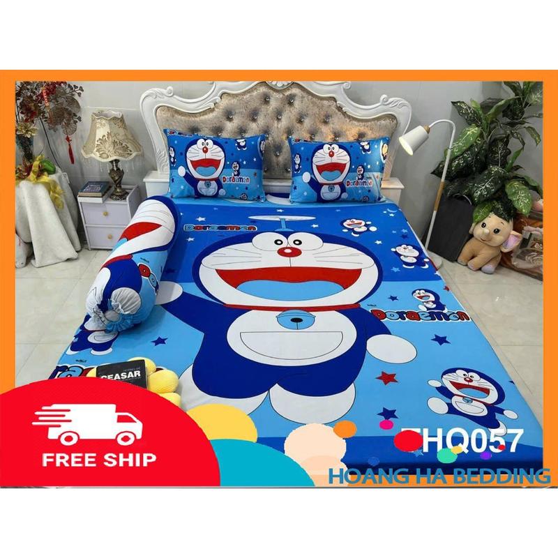 Bộ Ga thun lạnh Hàn Quốc  MON XANH- Co giãn, thoáng khí, dễ bảo quản