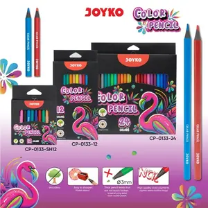 Pensil Warna PANJANG - JOYKO CP-0133 - FLAMINGGO isi 12 & 24 WARNA