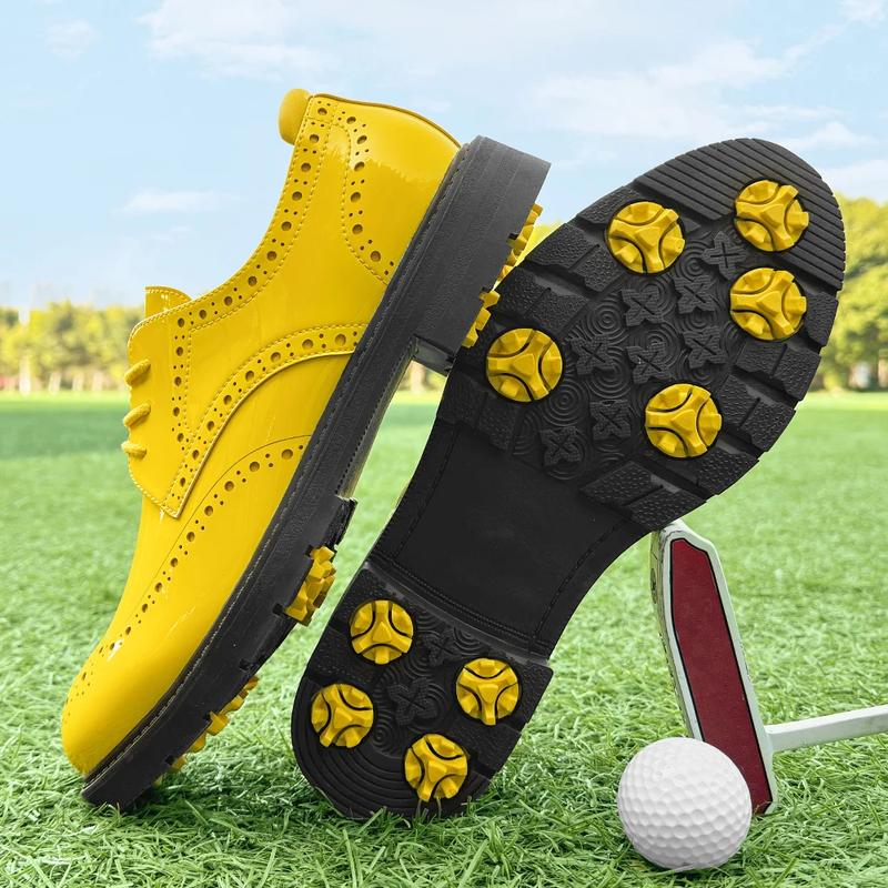 Product Introduction of Professional Business Leather Golf Shoes Block Shoes Glossy Men Spikeless Golf Sneakers Comfortable Walking Footwear for Golfers 6