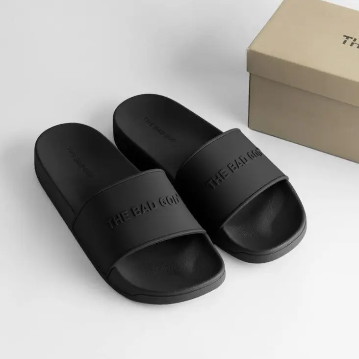 Dép quai ngang slipper nam nữ The Bad God Basic basic fullbox X01 Full Black mới nhất 2024 A1 DéP Đế Bằng Hoa Đồng Nhung