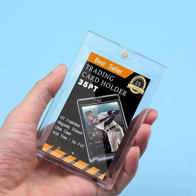 Bộ Hỗ Trợ Thẻ, 35PT, Giá Đỡ Thẻ Từ Tính, Chất Liệu Nhựa Cứng, Hộp Đựng Thẻ Ngôi Sao Thể Thao, Trong Suốt, Ngăn Ngừa UV, Bảo Vệ Thẻ, Thích Hợp Cho Thẻ Ảnh Thần Tượng 4