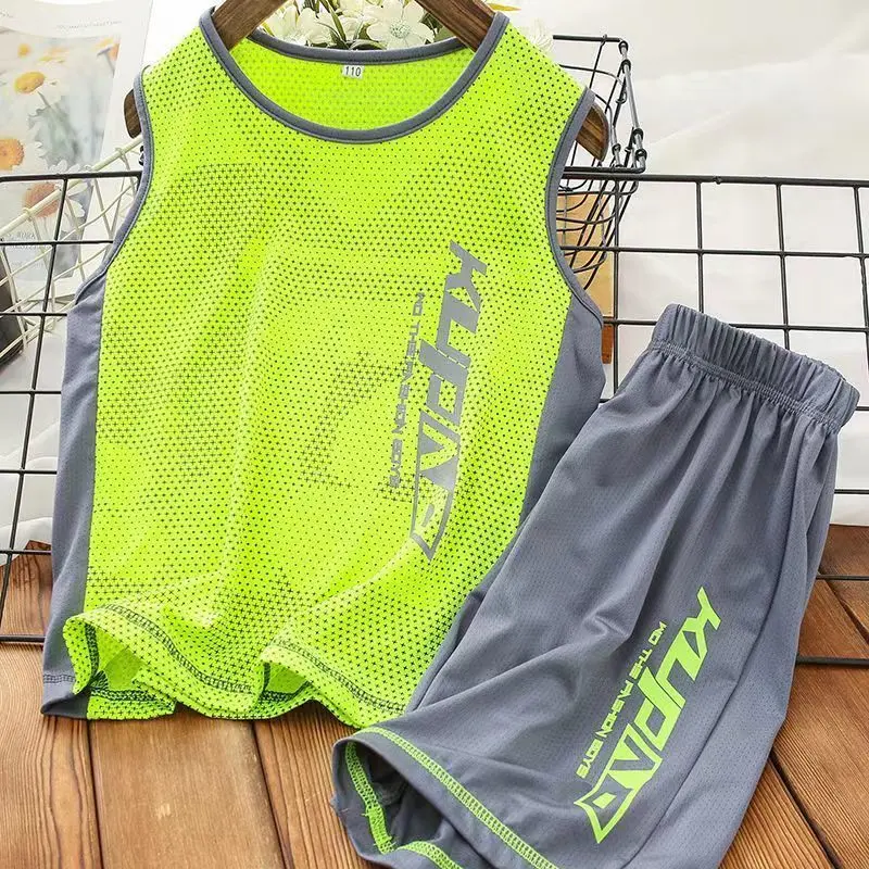 Bộ Đồ Ngắn Không Tay Nhanh Khô Mùa Hè Cho Bé Trai, Trang Phục Bóng Rổ Thể Thao Trẻ Em, Áo Vest Jersey Mới, Thời Trang 10 Tuổi, Thích Hợp Cho Năm 2025 0