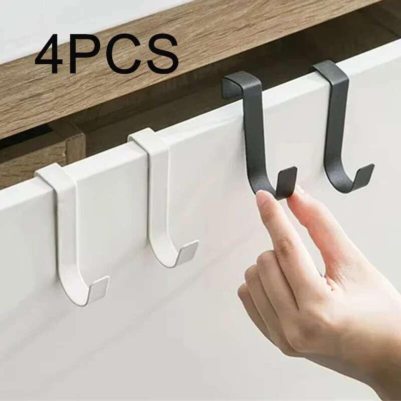 Product Introduction of Multi-Purpose Hooks Kitchen Cabinet Door Back Hanging Rack Clothes Coat Hat Towel Hanger Storage Hook Bathroom Accessories 0