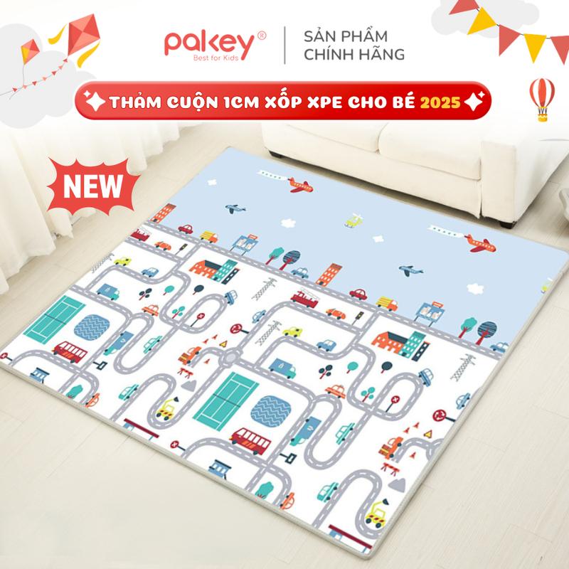 Thảm Xốp Cho Bé XPE 2 Mặt Loại Cuộn, Chống Nước Dày 1cm Cao Cấp Thảm Nằm Chơi Đồ Chơi Cho Bé