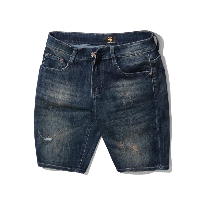 Quần short jean nam Mã TH1112 THFashion chất vải denim cao cấp co giãn màu khói nhạt size 28 29 30 31 32 33 35 36 Menswear Có Túi Pants