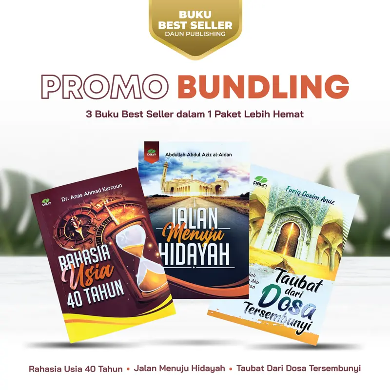 Paket Buku Jalan Menuju Hidayah - Rahasia Usia 40 Tahun - Taubat Dari Dosa Tersembunyi - 3 Buku Promo Best Seller - Daun Publishing 0