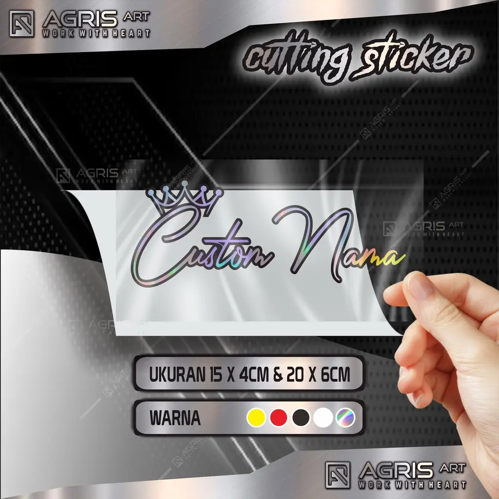stiker nama sendiri custom cutting sticker suka suka nama sendiri bukan printing anti luntur