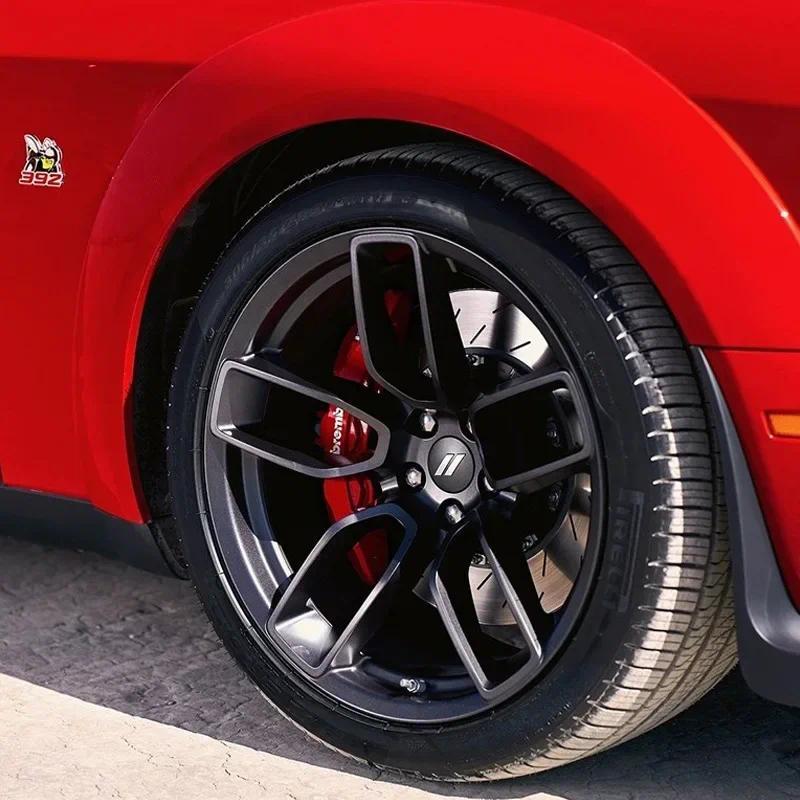 4pcs/Set 63mm Car Logo ForDodge Charger Challenger Hell Cat SRT ForChrysler 300C Wheel Center Hub Caps Rim Cover Emblem Stickers 7