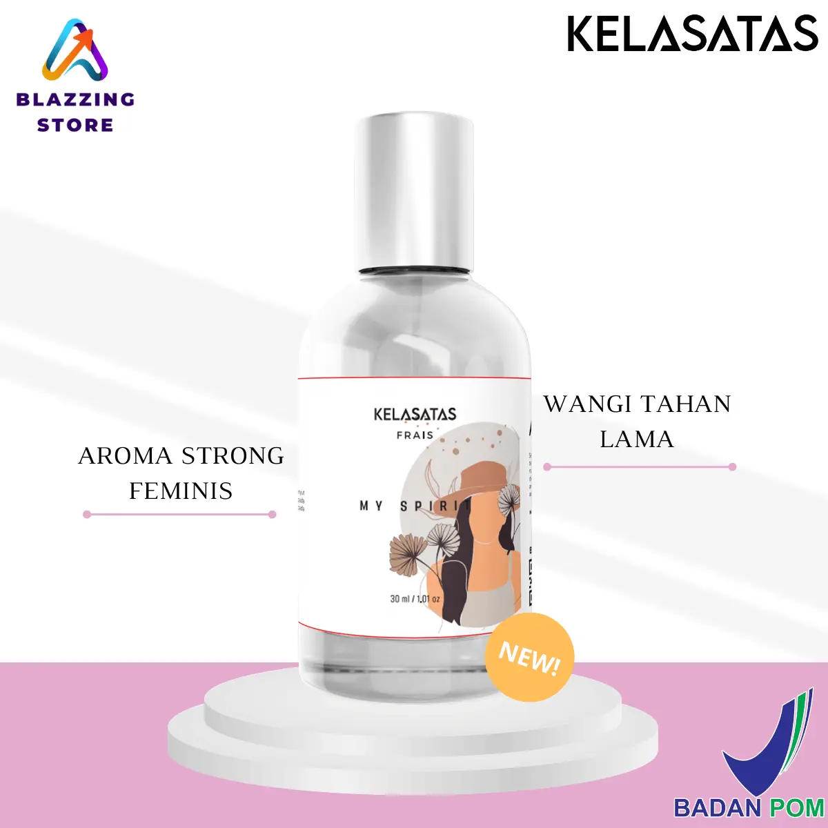 Parfum KELASATAS My Spirit Aroma Bunga Jeruk Maroko dan Melati 30ml Eau De Parfume Wanita Wangi Tahan Lama BPOM EDP Perfume Tubuh