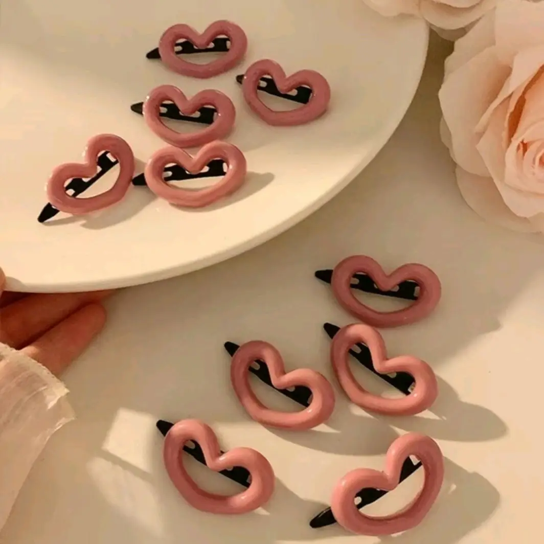 Kẹp Tóc Trái Tim Y2k.Kẹp TócMái Nhiều Màu Cute Cho Nữ Xinh Xắn Chỉ Từ 1k free ship Women Voi