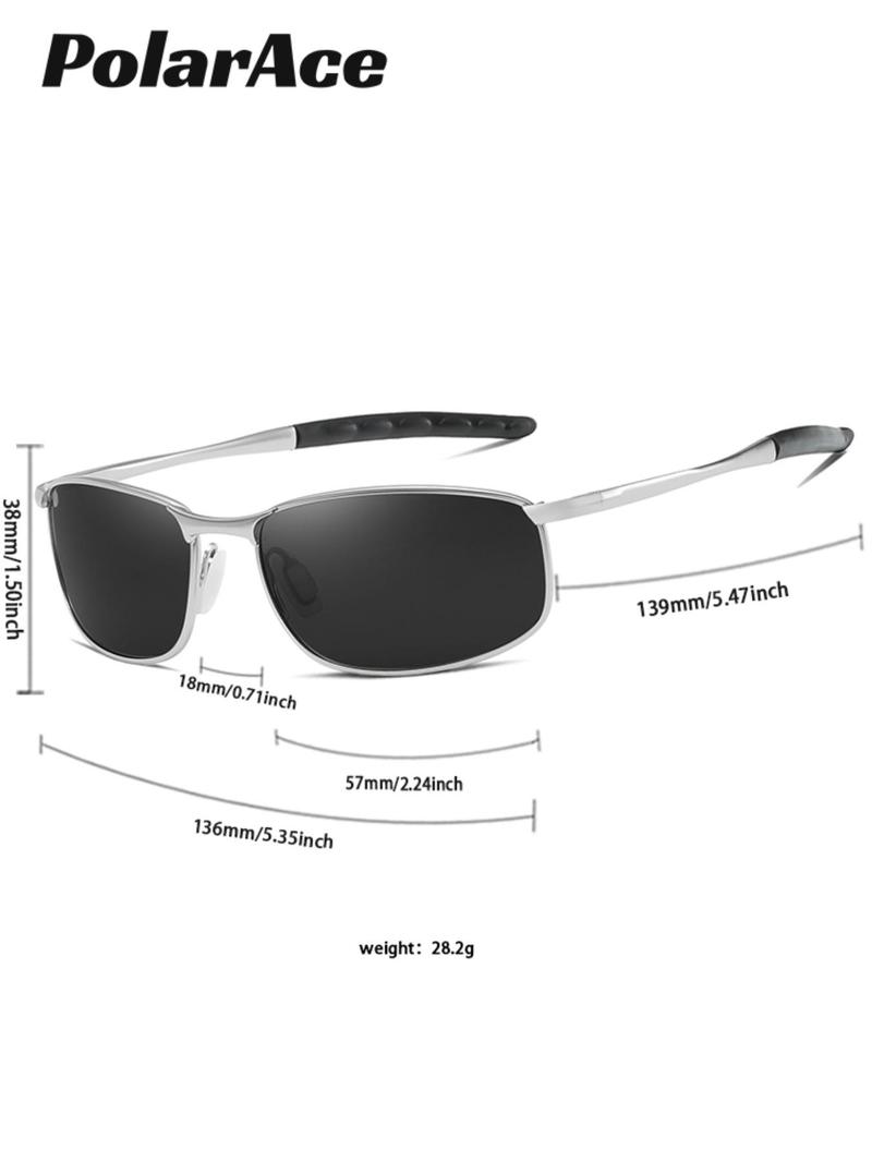 Product Introduction of Polarized Square Frame Sunglasses with Storage Case, 1 Pair Trendy Casual Sunglasses for Everyday Use, Fashion Accessories for Outdoor Activities 13