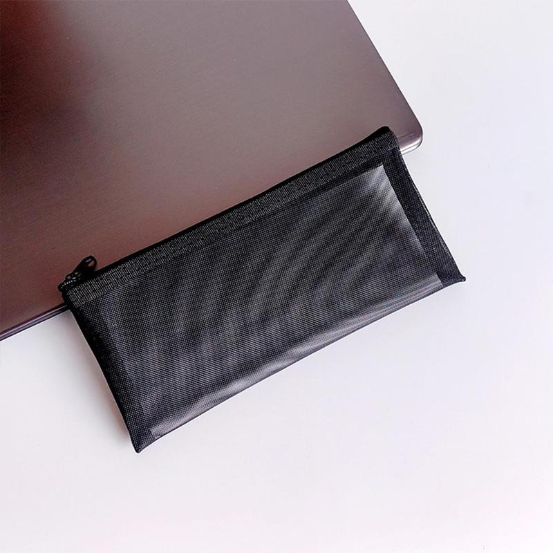 Product Introduction of Black Mesh Cosmetic Bags Outdoor Black Zipper Bag Transparent Travel Organizer Large Capacity Comestic Bag 27