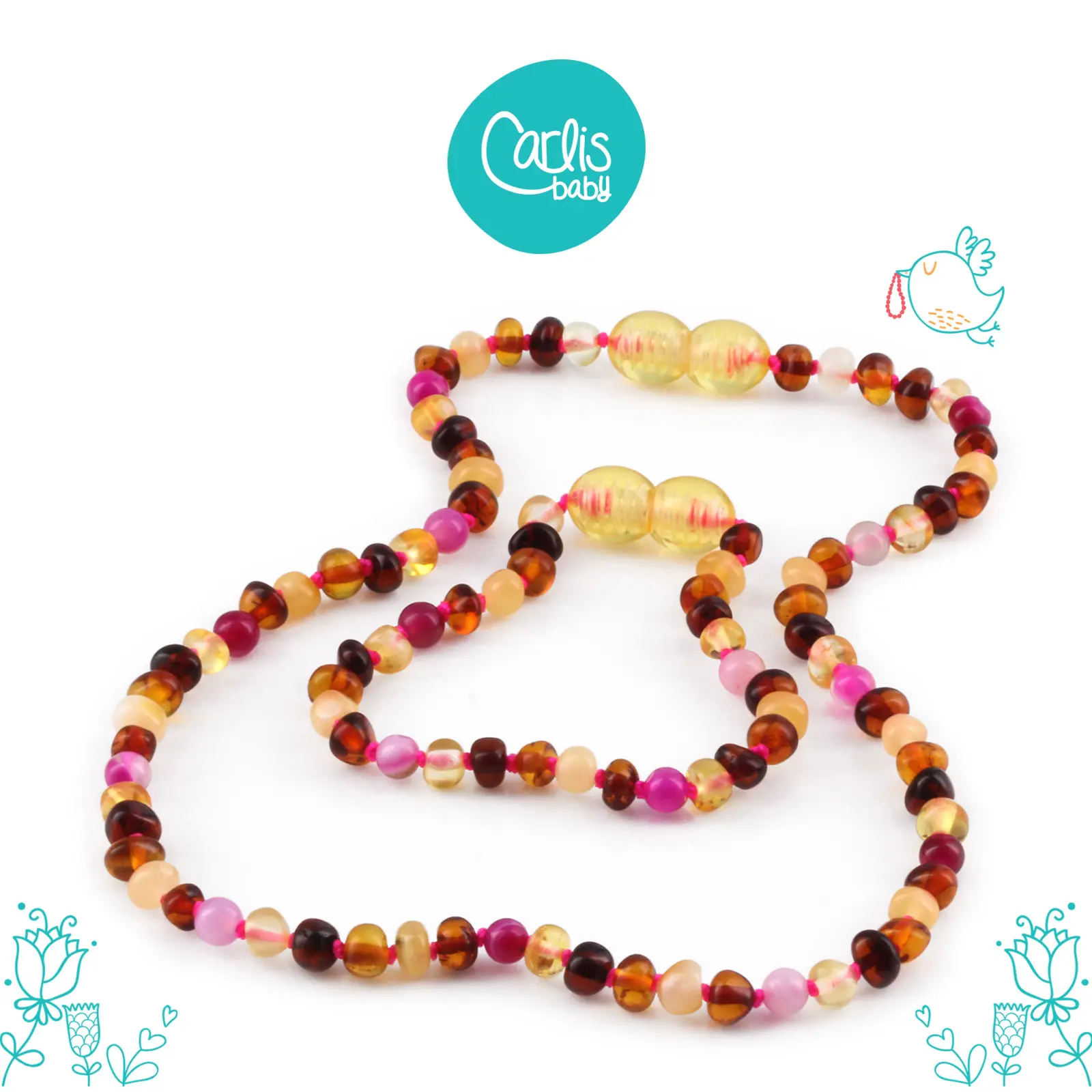 AGL51 Kalung dan Gelang Amber Bayi Tumbuh Gigi Bayi By Carlis Baby.