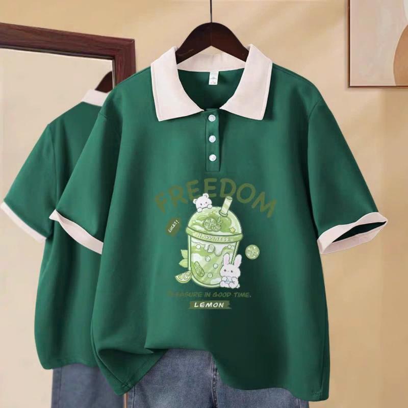 Áo polo bé gái 08098 phom thụng ,chất cotton , đủ size từ 9 đến 65kg 4