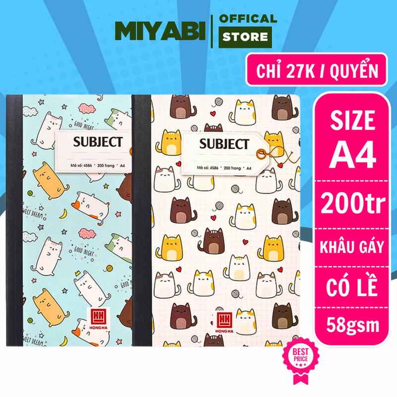 Sổ a4 200 trang , vở kẻ ngang 200 trang giá rẻ , sổ tay ghi chép , đô dùng học tập dán gáy - 1 quyển - màu ngẫu nhiên - vở ghi , vở viết