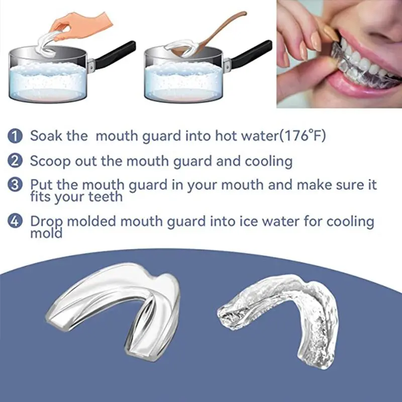 4pcs Sports Mouth Guard For Adults/Kids, Teeth Protective Gear For Boxing, Kickboxing, Karate, Taekwondo, Fighting, Training 3