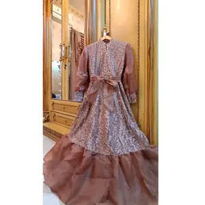 Gaun Azzura full brukat mix organza