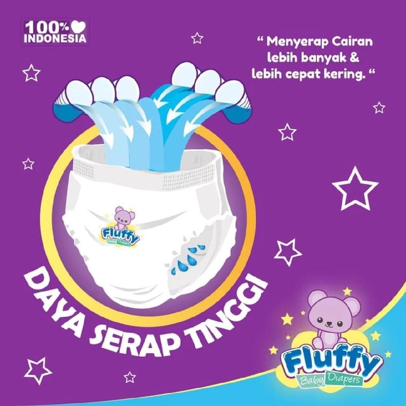 Product Introduction of (2BALL) FLUFFY BABY PANTS S40 M32 L28 XL26 Bayi Balita Diapers 1