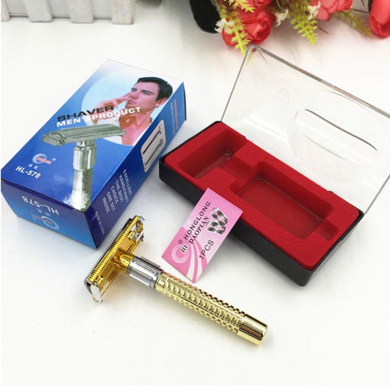 Product Introduction of Manual Shaver For Men Classic Stainless Steel Safety Razor Shaver With Brush And Box P7F3 28