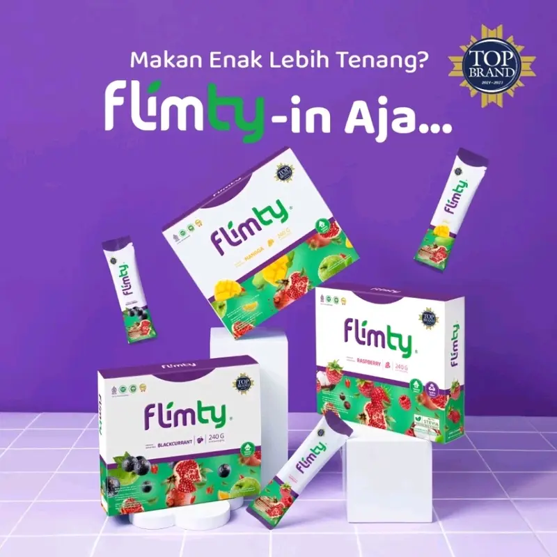 Flimty 1 BOX isi 16 Minuman Serbuk Oat rasa Blackcurrant Raspberry Mangga 1