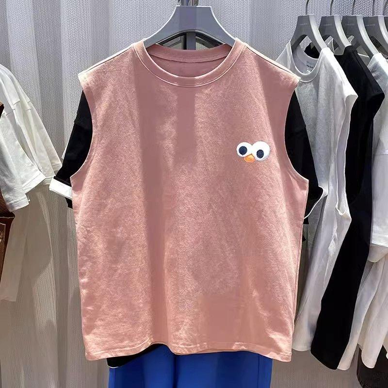 Áo Ghi Lê Bông, Áo Thun Không Tay Dáng Rộng Mùa Hè Cho Nam, Thương Hiệu Thời Trang Ins, Áo Ghi Lê Thể Dục Thể Thao, Áo Ba Lỗ Bóng Rổ Mỹ