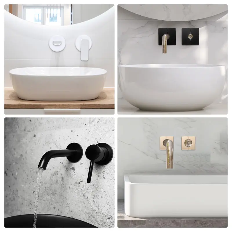 Wall Flange Decorative Plate, Round Self-adhesive Plumbing Cover Plates for Water Pipe Faucet Decoration Accessories, Home Accessories 3