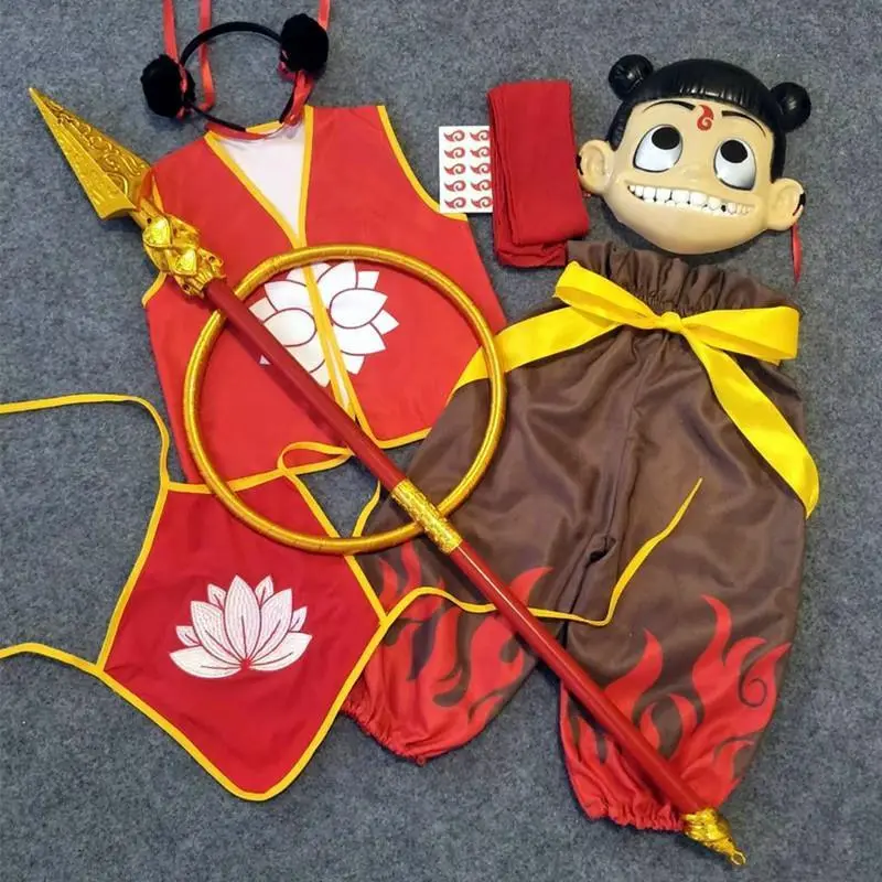 Quần Áo Nezha, Cùng Phong Cách Với Sinh Nhật Của Chàng Trai Ma Thuật, Trọn Bộ, Dành Cho Bé Trai Và Bé Gái, Cosplay Trẻ Em, Thích Hợp Cho Nezha Quần Áo, Bộ Đồ