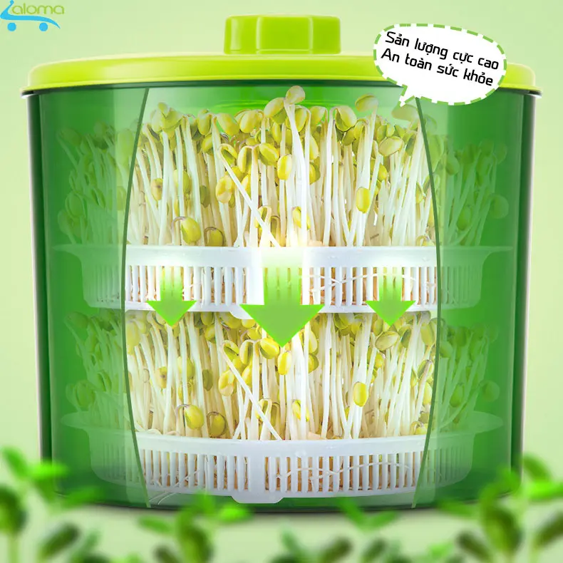 Máy Làm Giá Đỗ Tự Động ALOMA Connie A323B - Làm Được 2-3 kg, Bảo Hành 12 Tháng 4