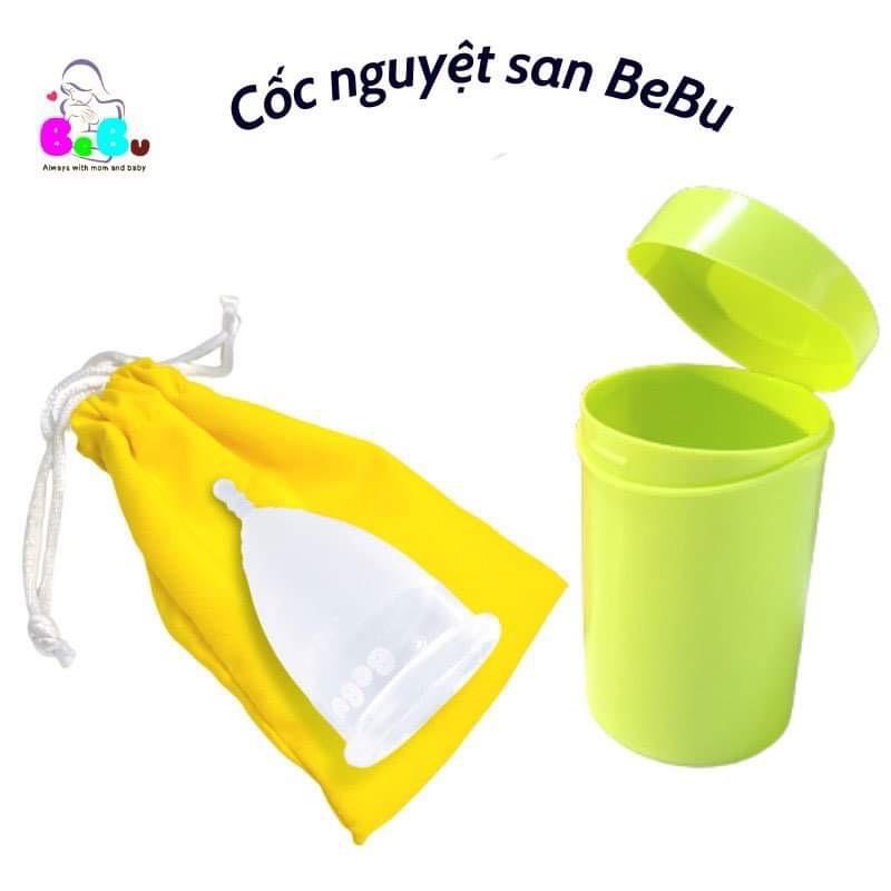 Cốc nguyệt san bebucup chất liệu silicon y tế chính hãng có 2 size S và size L cốc  nguyệt Nữ Women Nữ Women