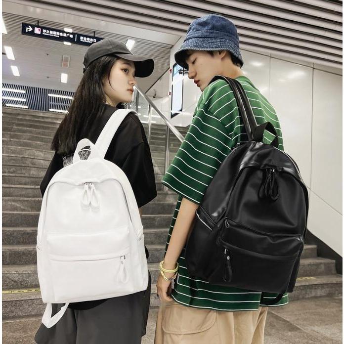 Balo nữ đẹp balo thời trang giá rẻ kiểu dáng da trơn phù hợp cả nam và nữ BABUMAP - BL024