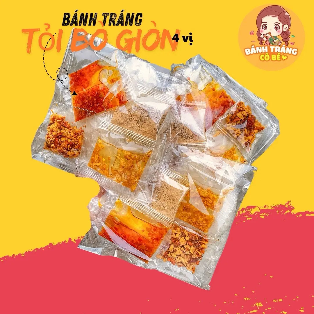 Dẻo Sate Muối Tỏi Bò Giòn Gói 3 Bịch Ăn Vặt Snack Food (Kèm sốt tắc chai)