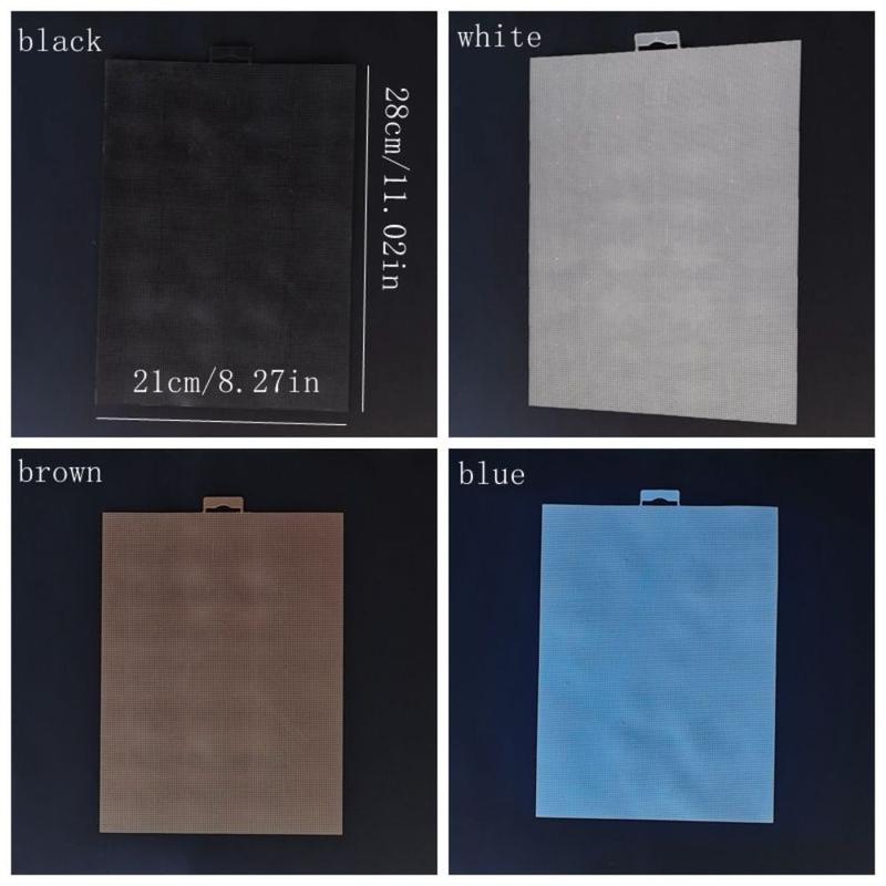 Product Introduction of Cross Stitch Ornaments 28x21cm Cross Stitch Canvas Grid 14CT Handmade Embroidery Fabric Canvas Grid Convenient Square Plastic Canvas Fabric Women 11