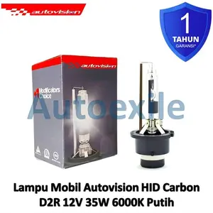 Autovision Xenon HID Carbon D2R 35W 6000K Putih Lampu Juke Alphard Lexus All New Civic Steam Camry
