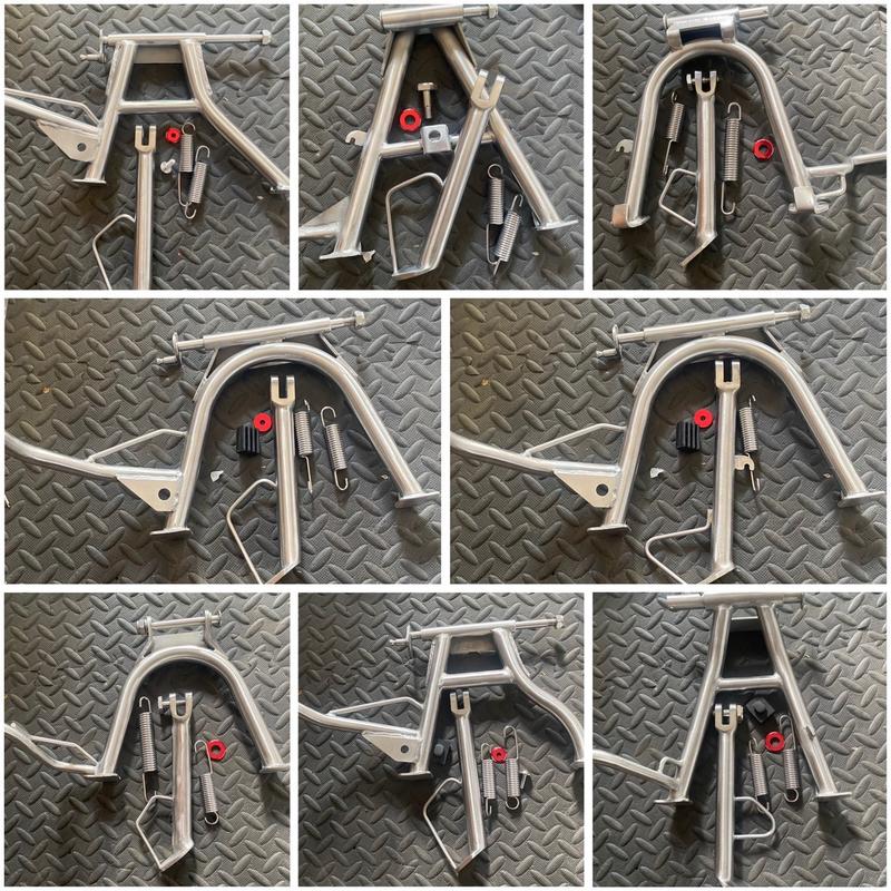 Chân Chống Ngang + Chân Chống Đứng Inox 304 Chống ngang có ốc kèm lò xo chống giữa có cốt kèm lò xo và cau su đen đi kèm DÀNH CHO CÁC DÒNG XE ĐANG CÓ