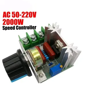 Dimmer SCR 2000 Watt Motor Speed Controller 220V AC PWM Regulator 2000W Motor Bor Gerinda Lampu Voltage Regulator AC 220Volt Peralatan