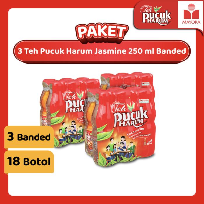 Gambar Paket 3 Teh Pucuk Harum Jasmine 250 ml Banded dari Mayora Kota Administrasi Jakarta Barat Tokopedia