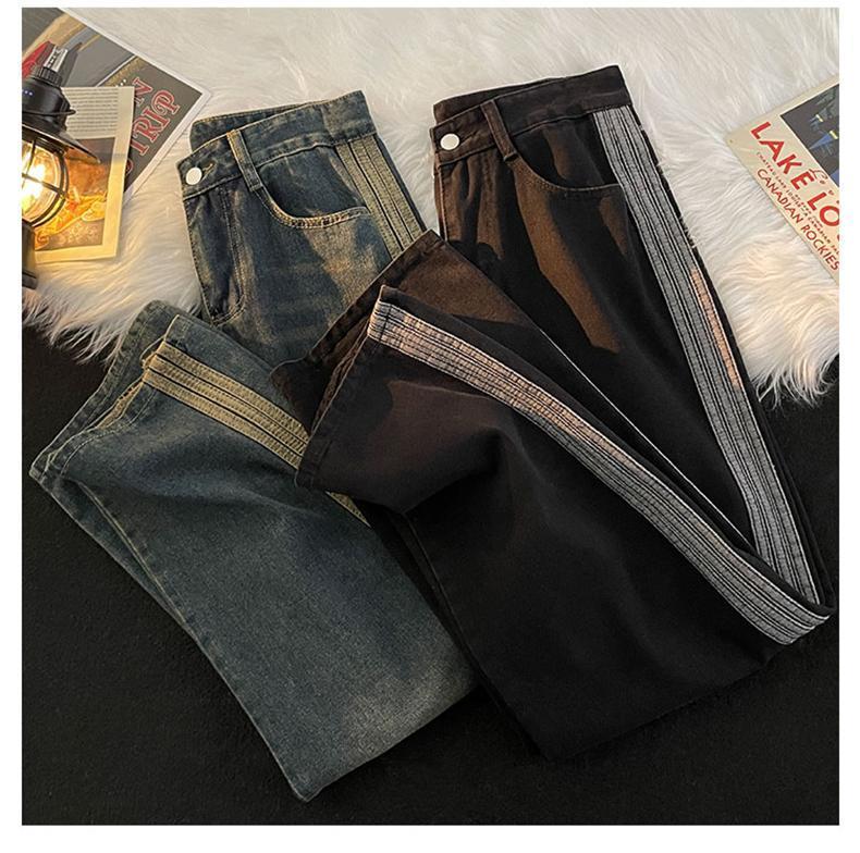 Product Introduction of Quần Dài Denim, Huimo, Phong Cách Mỹ, Đường May Bên Hông Làm Cũ, Khâu Sọc, Kiểu Cleanfit, Dáng Rộng Mùa Thu, Quần Ống Rộng, Dành Cho Nam 16
